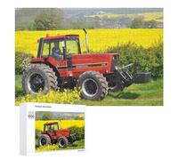 Puzzles pour Adolescents 1000 PCS Rustic Red Tractor Amidst Vibrant Yellow Fields Puzzle Anti-Stress, Jouet Idéal pour Une Décoration Amusante À La Maison, 1000 PCS