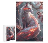 Puzzles pour Adolescents 1000 PCS Sakura Kitsune Fox Puzzles pour Adultes, Jouets Anti-Stress, Activités Amusantes À Faire À La Maison, 1000 PCS