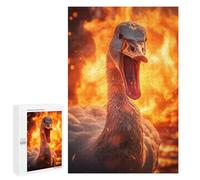 Puzzles pour Adolescents 1000 PCS Savage Angry Goose Fire Puzzles pour Adolescents Jeux Relaxants Assemblage De Motifs Cadeaux Uniques d'anniversaire Et De Noël 1000 PCS