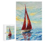 Puzzles pour Adolescents 1000 PCS Scarlet Sails of Dawn Puzzles pour Adolescents - Jeu Familial - Décoration Murale - Interaction Parent-Enfant 1000 PCS