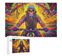 Puzzles pour Adolescents 1000 PCS Skull Rider Puzzles pour Adultes Jeux Relaxants Découpe De Précision Jeu Stimulant Cadeaux 1000 PCS