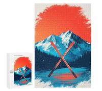 Puzzles pour Adolescents 1000 PCS Snowy Mountain Ski Adventure -2 Puzzles pour Adolescents Améliorent La Mémoire Difficiles À Compléter Jeux Stimulants 1000 PCS