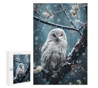 Puzzles pour Adolescents 1000 PCS Snowy White Owl Casse-têtes pour Adultes Jeu De Réflexion Assemblage De Motifs Interaction Parent-Enfant 1000 PCS