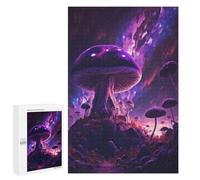 Puzzles pour Adolescents 1000 PCS Space Forest Mushroom Puzzles Jeux De Détente Décoration Parfaite Cadeaux Uniques d'anniversaire Et De Noël 1000 PCS