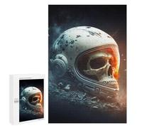 Puzzles pour Adolescents 1000 PCS Space Helmet with Skull Design Puzzles pour Adultes Jeux De Société en Famille Améliorer La Mémoire Cadeaux d'anniversaire Uniques 1000 PCS