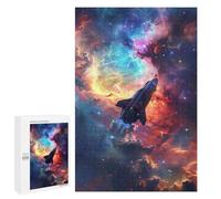 Puzzles pour Adolescents 1000 PCS Space Shuttle in Nebula Puzzles pour Adultes Assemblage De Modèles De Puzzles Défi À Réaliser Soirée Jeux Et Divertissement en Famille 1000 PCS