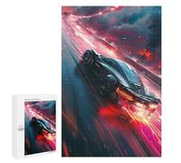 Puzzles pour Adolescents 1000 PCS Speeding Sports Car in Flames Puzzles pour Adultes Assemblage De Modèles De Puzzles Défi À Réaliser Soirée Jeux Et Divertissement en Famille 1000 PCS