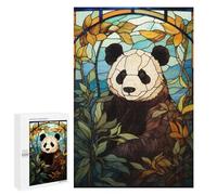 Puzzles pour Adolescents 1000 PCS Stained Glass Panda Puzzles, Jeux Relaxants, Décoration Intérieure, Cadeaux Et Idées Cadeaux Uniques pour Un Anniversaire 1000 PCS