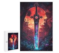 Puzzles pour Adolescents 1000 PCS Stained Glass Sword Casse-têtes pour Adultes Jeux De Détente Analyse Et Logique Activités Amusantes À La Maison, 1000 PCS