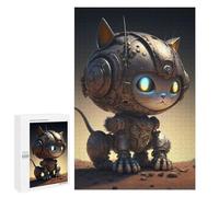 Puzzles pour Adolescents 1000 PCS Steampunk Cat Robot-2 Casse-têtes pour Adultes Jeu De Réflexion Assemblage De Motifs Interaction Parent-Enfant 1000 PCS