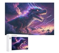 Puzzles pour Adolescents 1000 PCS Thunder Dragon Storm Puzzles pour Adolescents Jeux Relaxants Assemblage De Motifs Cadeaux Uniques d'anniversaire Et De Noël 1000 PCS