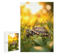 Puzzles pour Adolescents 1000 PCS Turtle in Golden Light Puzzles pour Adolescents, Jouets Anti-Stress, Décoration Murale, Cadeaux d'anniversaire Et De Noël Uniques 1000 PCS