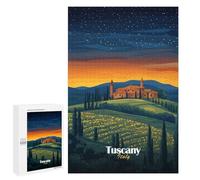 Puzzles pour Adolescents 1000 PCS Tuscan Sunset Landscape Puzzles, Jeux Relaxants, Décoration Intérieure, Cadeaux Et Idées Cadeaux Uniques pour Un Anniversaire 1000 PCS