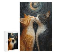 Puzzles pour Adolescents 1000 PCS Two Cats Puzzles pour Adultes Jouets Anti-Stress pour S'amuser en Famille Interaction Parent-Enfant 1000 PCS