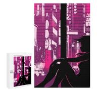 Puzzles pour Adolescents 1000 PCS Vaporwave Sad Girl Glitch Casse-têtes pour Adultes Jeu De Réflexion Assemblage De Motifs Interaction Parent-Enfant 1000 PCS