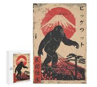 Puzzles pour Adolescents 1000 PCS Vintage Bigfoot Japanese Puzzles, Jeux Relaxants, Décoration Intérieure, Cadeaux Et Idées Cadeaux Uniques pour Un Anniversaire 1000 PCS