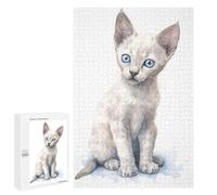 Puzzles pour Adolescents 1000 PCS Watercolor Burmilla Cat Puzzles pour Adultes Jeux Relaxants Décoration Murale Activités Amusantes À La Maison 1000 PCS