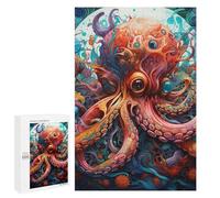 Puzzles pour Adolescents 1000 PCS Whimsical Octopus Artwork Puzzle Anti-Stress, Jouet Idéal pour Une Décoration Amusante À La Maison, 1000 PCS
