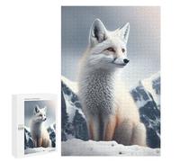 Puzzles pour Adolescents 1000 PCS White Snow Fox Puzzles pour Adultes Jouets Anti-Stress Améliorent La Mémoire Difficiles Et Stimulants 1000 PCS