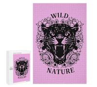 Puzzles pour Adolescents 1000 PCS Wild Nature Black Panther Illustration Puzzles pour Adultes, Jeux en Famille, Décoration Intérieure, Cadeaux De Noël Et d'anniversaire 1000 PCS