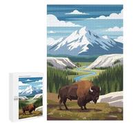 Puzzles pour Adolescents 1000 PCS Yellowstone National Park Puzzles pour Adultes - Jeu Manuel Anti-Stress - Cadeaux Uniques pour Anniversaire Et Noël 1000 PCS
