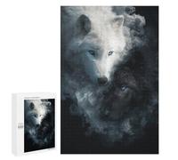 Puzzles pour Adolescents 1000 PCS Yin Yang Wolves Mystic Pair Puzzles pour Adolescents Améliorent La Mémoire Difficiles À Compléter Jeux Stimulants 1000 PCS