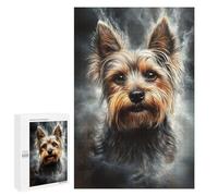Puzzles pour Adolescents 1000 PCS Yorkshire Terrier Portrait Puzzles pour Adultes Jeux De Société en Famille Améliorer La Mémoire Cadeaux d'anniversaire Uniques 1000 PCS