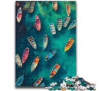 Puzzles pour Adolescents 1000 Petits Bateaux sur la mer Jeu éducatif Défi Jouet Décoration Murale Cadeaux d'anniversaire et de Noël Uniques 50x75cm