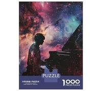Puzzles pour Adolescents 1000 Pianist Galaxy Silhouette Puzzles pour Adolescents Jeux Relaxants Améliore La Mémoire Cadeaux d'anniversaire Et Idées Cadeaux Uniques 52x38cm/1000pcs