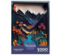 Puzzles pour Adolescents 1000 Pièces 3D Paper Art Landscape Puzzle pour Adolescents Analyse Et Logique Difficile Et Stimulant Un pour Les Jeux 52x38cm/1000pcs