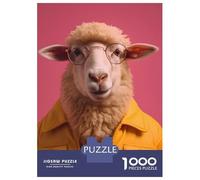 Puzzles pour Adolescents 1000 Pièces 80s Style Sheep Puzzle pour Adolescents Analyse Et Logique Difficile Et Stimulant Un pour Les Jeux 38x26cm/1000pcs