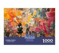 Puzzles pour Adolescents 1000 Pièces Abstract Art Collage Painting Puzzle À Faire Soi-même, Jouet Anti-Stress, Interaction Parent-Enfant 52x38cm/1000pcs