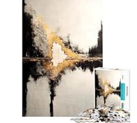 Puzzles pour Adolescents 1000 pièces Abstrait Brûlant Jeu Stimulant Jouet Jeu Impossible Anti-Stress Cadeau Père Noël Secret (Dimensions 75x50cm)