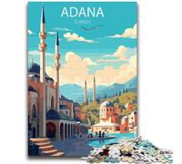 Puzzles pour Adolescents 1000 pièces Adana Turquie Difficile et Stimulant avec Affiche et fiche de Questions correspondantes pour Les 14 Ans (Taille 50x70cm)