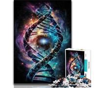 Puzzles pour Adolescents 1000 pièces ADN Humain dans l'espace Puzzles pour Adultes Anti-Stress Défi Difficile Cadeaux du Père Noël Secret 38x26cm