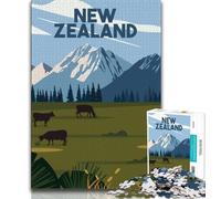 Puzzles pour Adolescents 1000 pièces, Affiche de Voyage Autour du Monde, Jouet éducatif Anti-Stress, idéal comme Cadeau pour Toute la Famille (38x26cm)