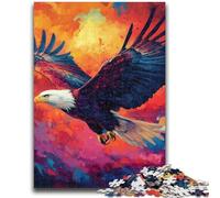 Puzzles pour Adolescents 1000 pièces Aigle coloré 1000 pièces pour Adolescents, avec Affiche et fiche de Questions correspondantes pour Les 14 Ans et Plus (50x75cm)