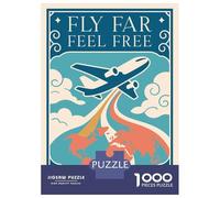 Puzzles pour Adolescents 1000 Pièces Airplane Flying Over The Earth Puzzle pour Adolescents Analyse Et Logique Difficile Et Stimulant Un pour Les Jeux 70x50cm/1000pcs
