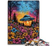 Puzzles pour Adolescents 1000 pièces Alien UFO Un Jeu éducatif Amusant et Humoristique pour Un Anniversaire 50x75cm