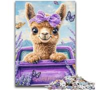 Puzzles pour Adolescents 1000 pièces Alpaga Lavande Design Vibrant et Unique Expérience de Puzzle relaxante et stimulante 26x38cm