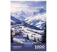 Puzzles pour Adolescents 1000 Pièces Alpe Dhuez Ski Resort Puzzles pour Adolescents Jeu Familial pour Améliorer La Mémoire Cadeaux De Noël Et d'anniversaire 52x38cm/1000pcs