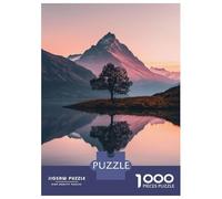 Puzzles pour Adolescents 1000 Pièces Alpine Glow Reflection Puzzles pour Adolescents, Jouet, Décoration Murale, Décoration Intérieure, Interaction Parent-Enfant 38x26cm/1000pcs