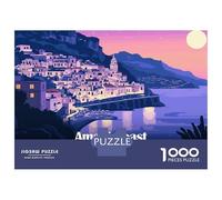 Puzzles pour Adolescents 1000 Pièces Amalfi Coast Italy Travel Puzzles pour Adultes Jeu De Réflexion Décoration Intérieure Interaction Parent-Enfant 52x38cm/1000pcs