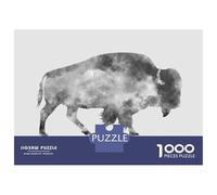 Puzzles Pour Adolescents 1000 Pièces American Bison Puzzle Pour Adolescents - Idéal Pour Passer Le Temps À La Maison, Pour Un Anniversaire, Noël, Des Jeux En Famille Et Des Soirées Jeux 52x38cm/1000pc