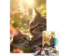 Puzzles pour Adolescents 1000 pièces Amour Maternel Jeu Stimulant Jouet éducatif Améliore la mémoire Cadeaux de Père Noël Secret (Dimensions 75x50cm)