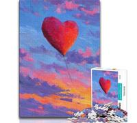 Puzzles pour Adolescents 1000 pièces, Amour Montgolfière, Jouets stimulants, Cadeaux Secret Santa pour Les 14 Ans et Plus 38x26cm