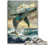 Puzzles pour Adolescents 1000 pièces Animal Baleine Art pour et à partir de 14 Ans Jouets de Jeu Car C'est idéal comme Cadeau pour Toute la Famille 50x75cm