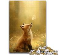 Puzzles pour Adolescents 1000 pièces Animal Fox Art Aide Le Cerveau à exercer Jouets addictifs pour cultiver la Patience Excellent Cadeau 26x38cm
