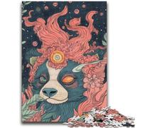 Puzzles pour Adolescents 1000 pièces Animal Panda Art Jeu éducatif Défi Jouet Décoration Murale Cadeaux d'anniversaire et de Noël Uniques 50x75cm
