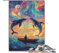 Puzzles pour Adolescents 1000 pièces, Animaux, Baleines, Art, Aide Le Cerveau à exercer, Jouets addictifs pour cultiver la Patience, décoration Parfaite (Taille 26x38cm)